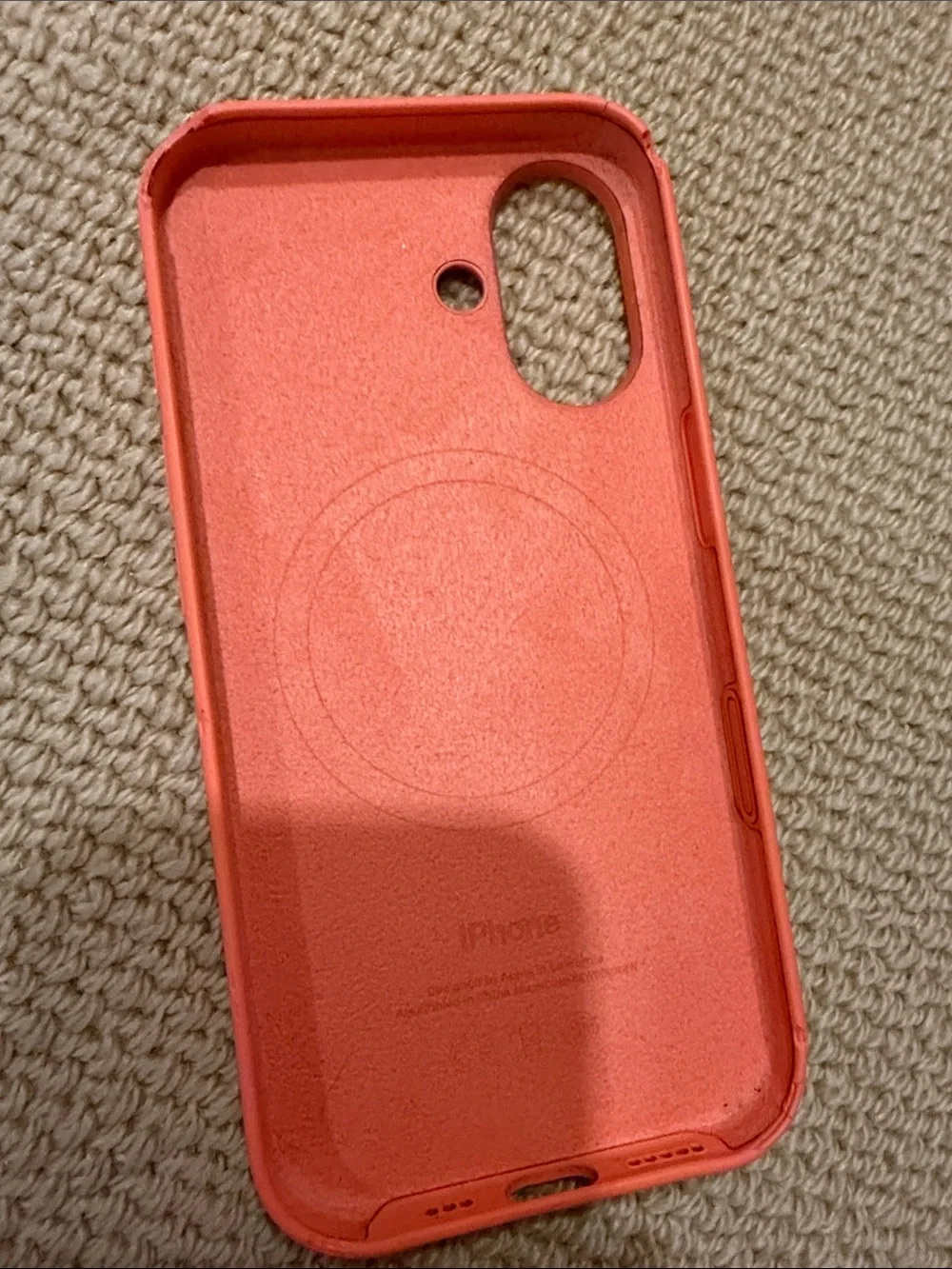Apple Silicone iPhone Case in Coral Orange iPhone 16